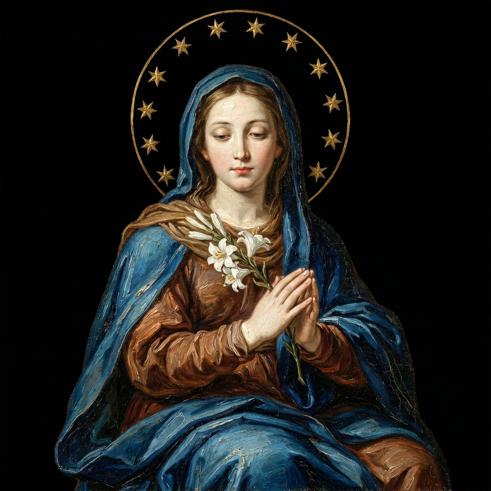 Pintura Virgem Maria — IA
