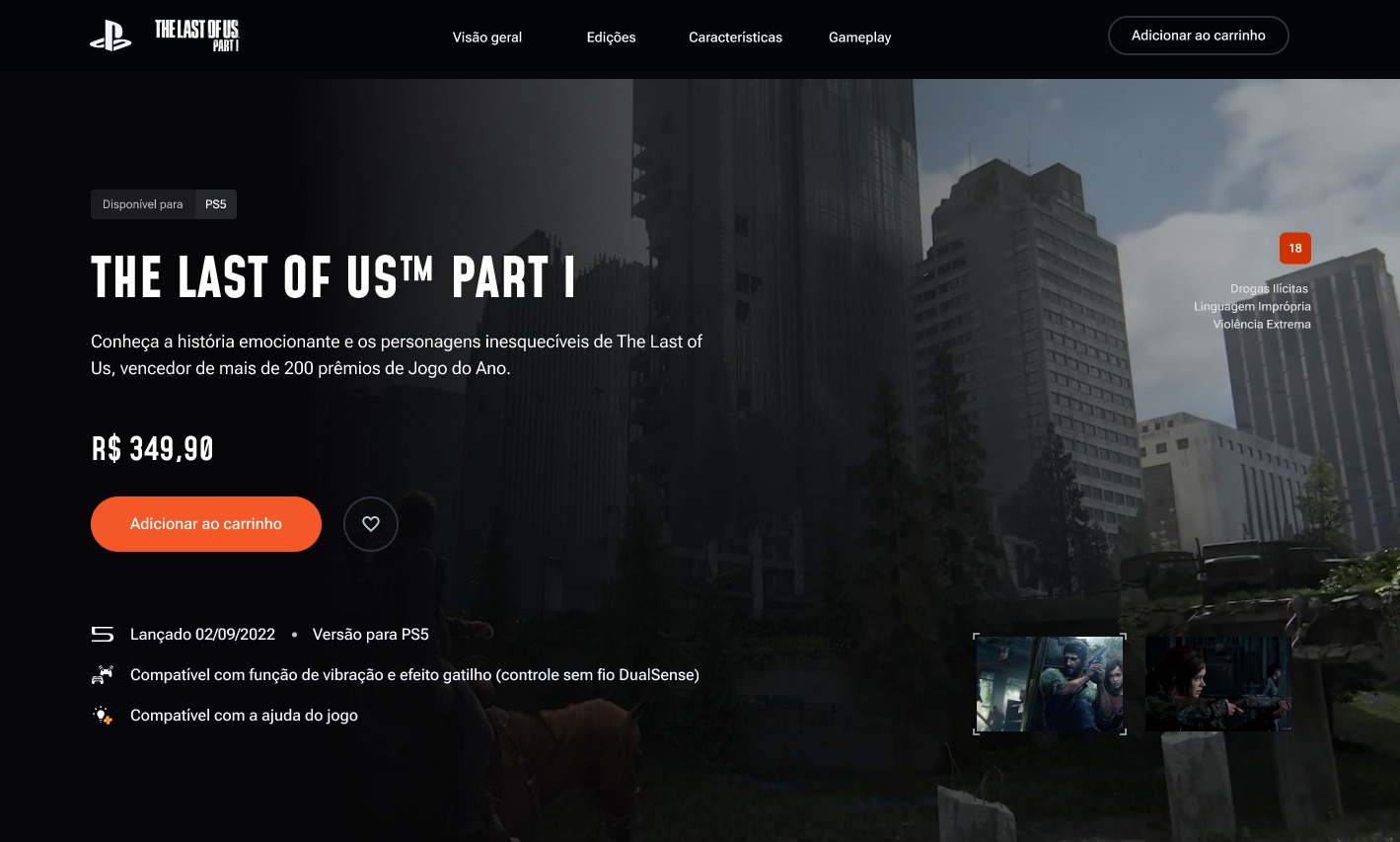 The Last of Us Landing Page